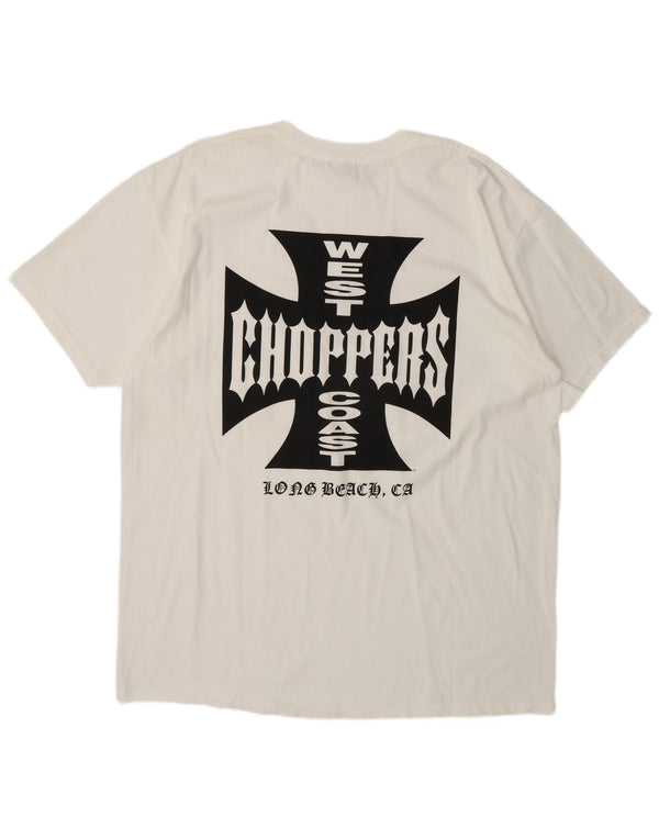 Anvil Mens West Coast Choppers Regular Graphic T-Shirt Top 2XL White Cotton