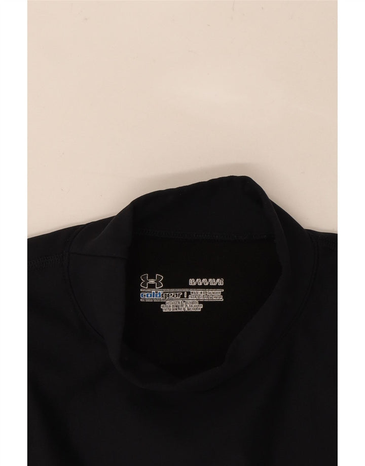 UNDER ARMOUR Womens Top Long Sleeve UK 14 Large Black Colourblock Nylon Vintage Under Armour and Second-Hand Under Armour from Messina Hembry 