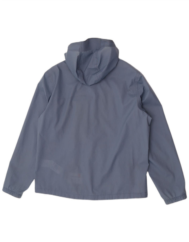 Timberland Mens Hooded Rain Jacket UK 40 Large Blue Nylon