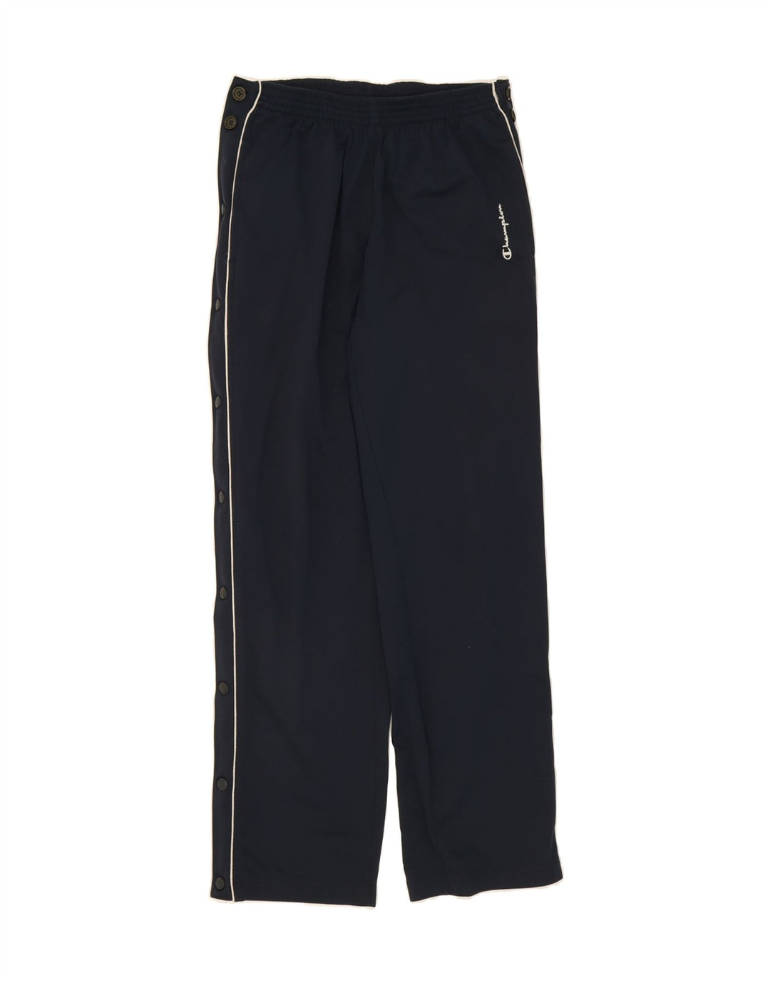 CHAMPION Mens Tracksuit Trousers Small  Navy Blue Polyester Vintage Champion and Second-Hand Champion from Messina Hembry 
