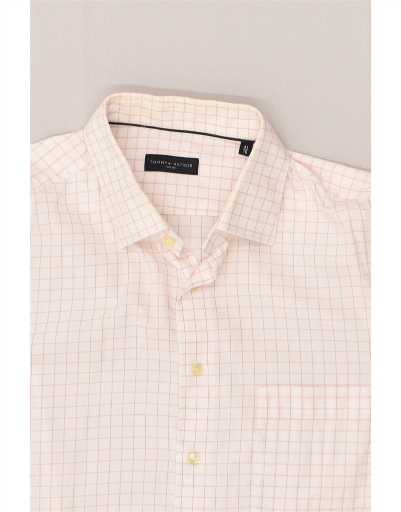 TOMMY HILFIGER Mens Shirt Size 16/41 Large White Check | Vintage Tommy Hilfiger | Thrift | Second-Hand Tommy Hilfiger | Used Clothing | Messina Hembry 