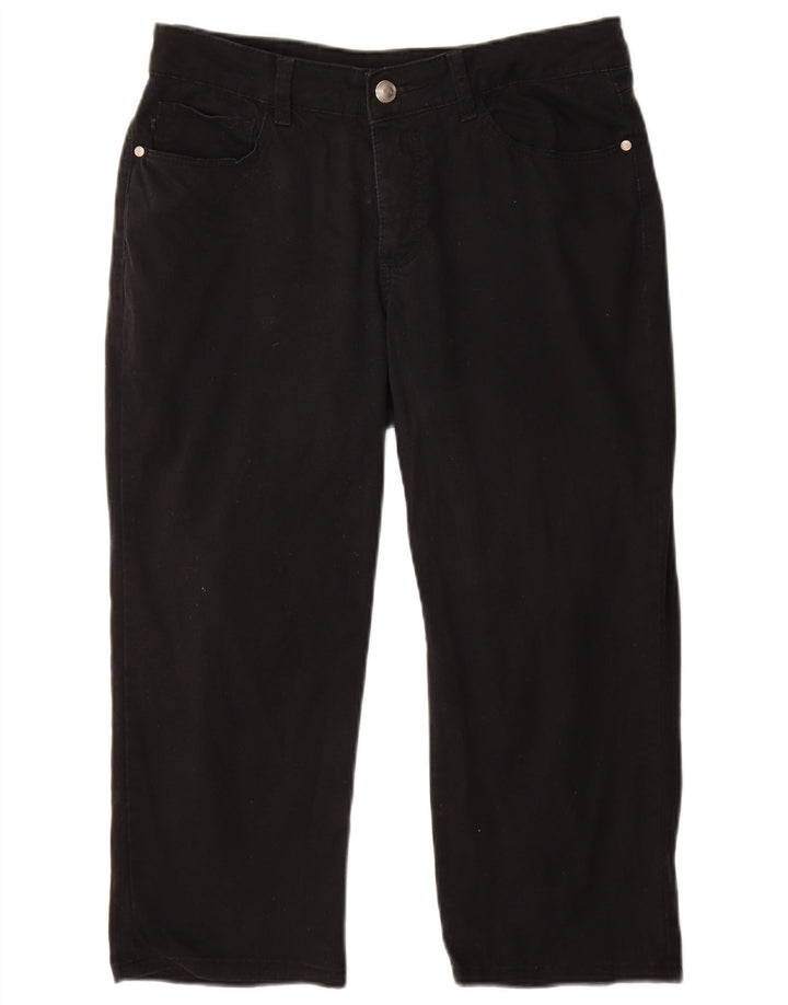 LEE Womens Classic Fit Capri Trousers W32 L22 Black