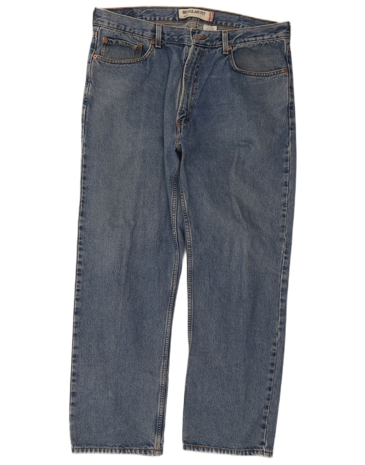 Levi's Mens 505 Regular Fit Straight Jeans W38 L30 Blue Cotton