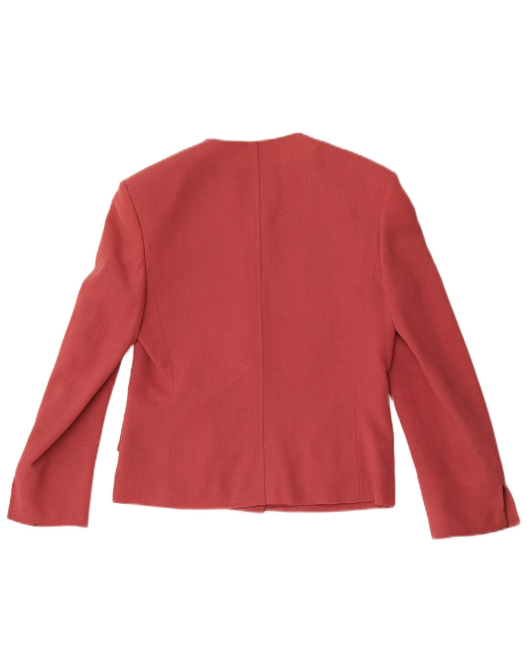 Jaeger Womens 4 Button Blazer Jacket UK 8 Small Pink Wool