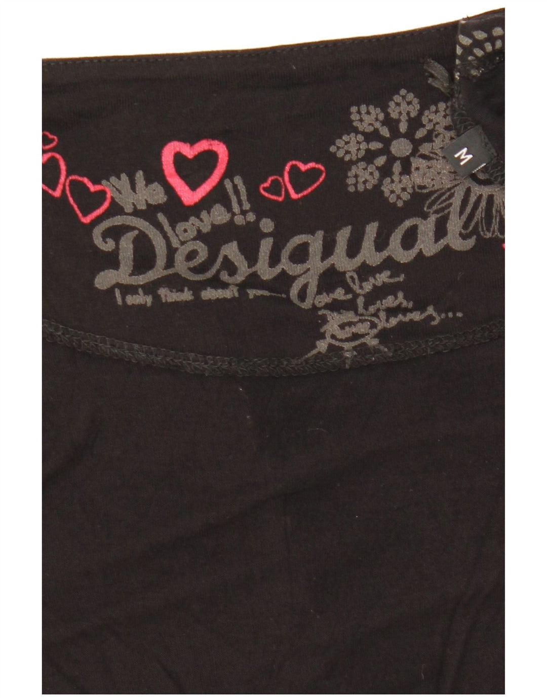 Desigual Womens Oversized Graphic Blouse Top UK 14 Medium Black Geometric