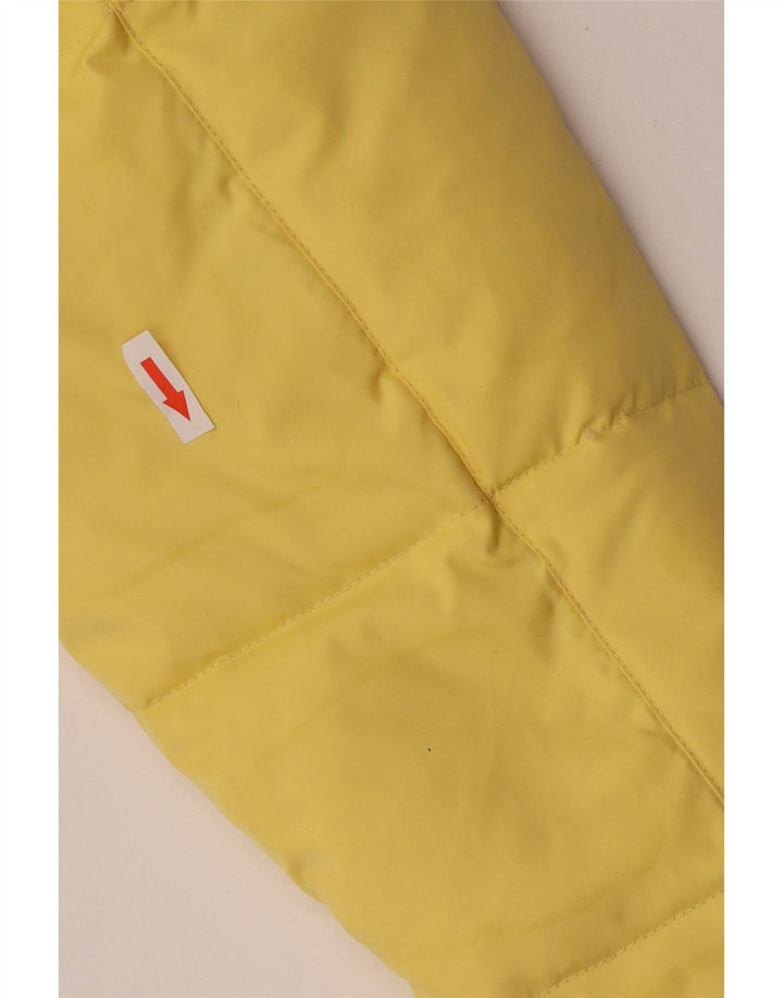 Charro Mens Graphic Hooded Padded Jacket UK 36 Small Yellow Polyester