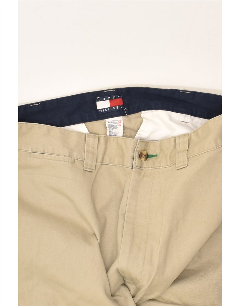 TOMMY HILFIGER Mens Tapered Chino Trousers W34 L30  Beige Cotton | Vintage Tommy Hilfiger | Thrift | Second-Hand Tommy Hilfiger | Used Clothing | Messina Hembry 