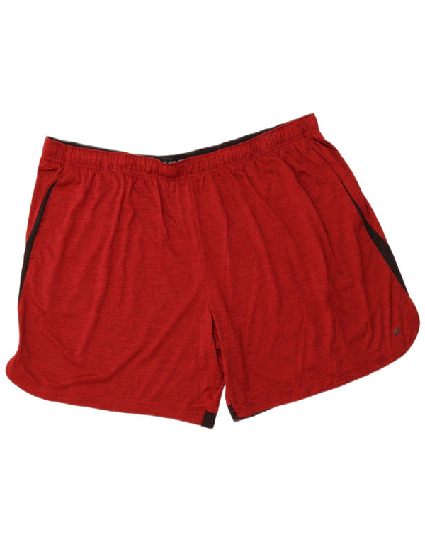 RUSSELL ATHLETIC Mens Dri-Power Sport Shorts 3XL  Red Colourblock