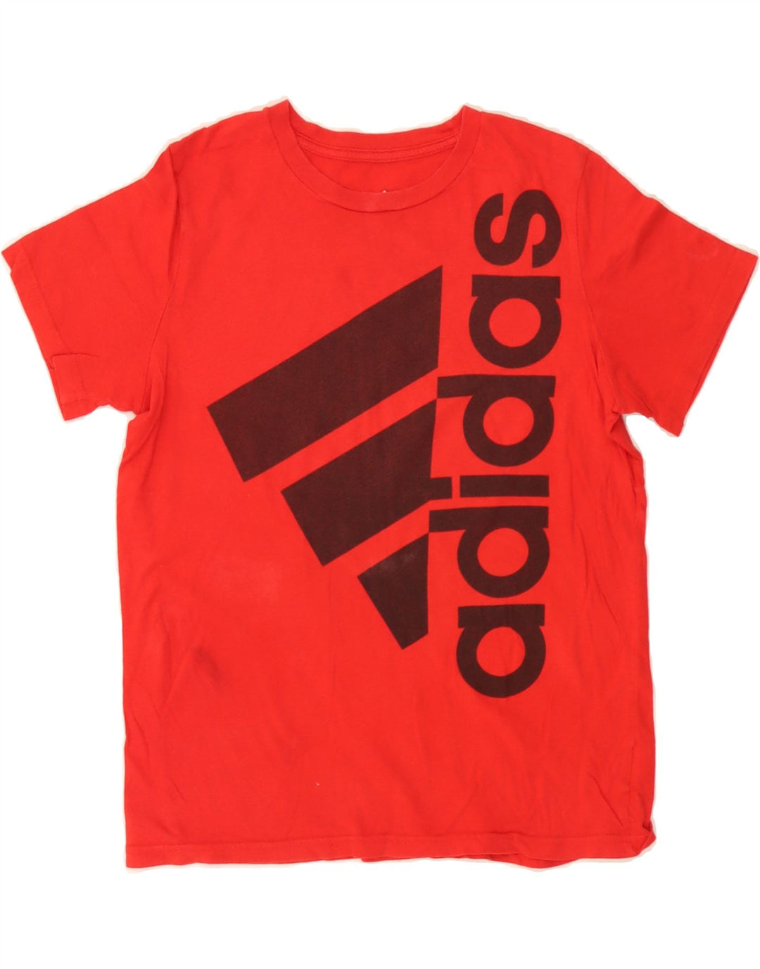 ADIDAS Boys Graphic T-Shirt Top 11-12 Years Red Vintage Adidas and Second-Hand Adidas from Messina Hembry 