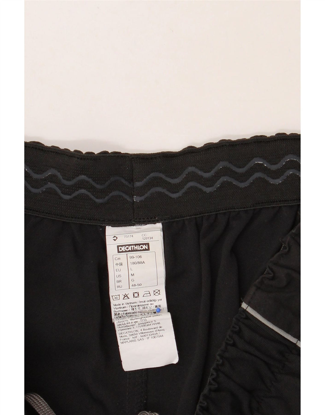 DECATHLON Mens Sport Shorts Medium  Black Polyamide Vintage Decathlon and Second-Hand Decathlon from Messina Hembry 