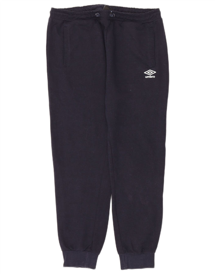Umbro Mens Tracksuit Trousers Joggers Large Navy Blue Cotton