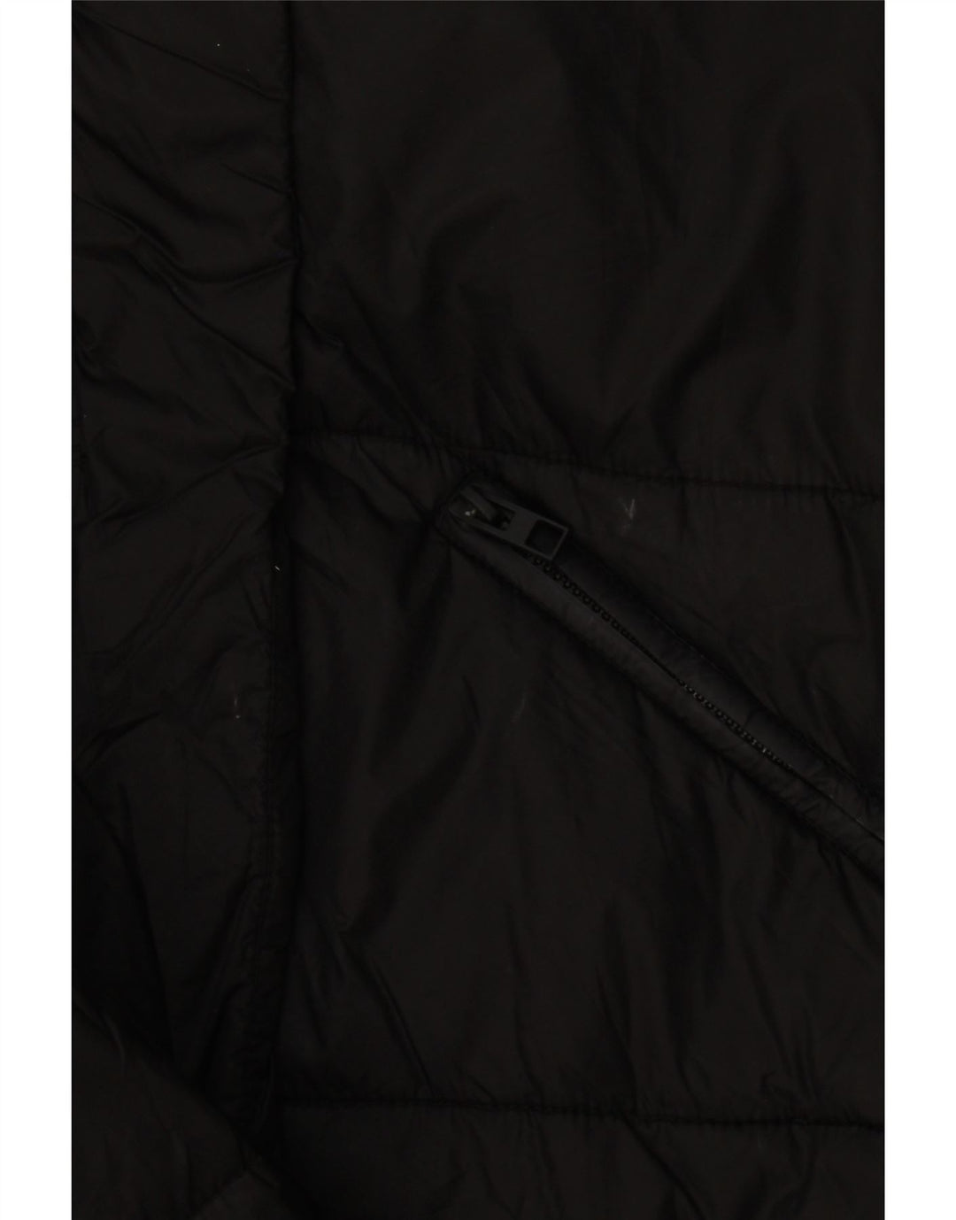Zara Womens Loose Fit Crop Padded Jacket UK 6 XS Black Polyester