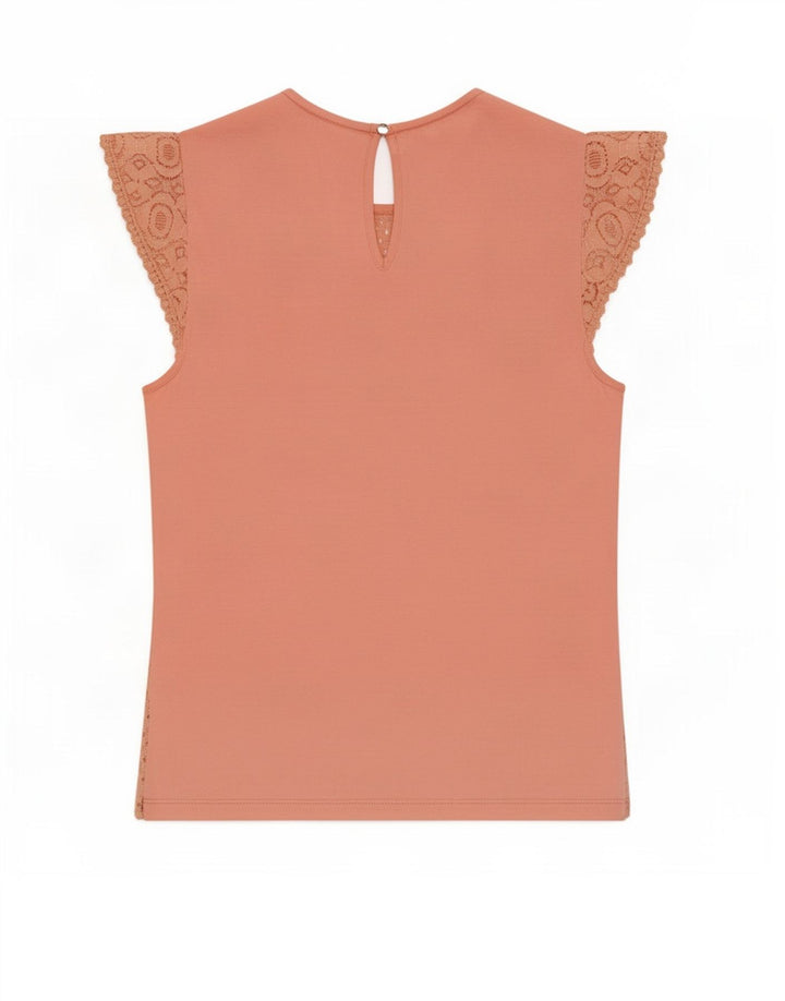 Oasis Womens Blouse Top UK 10 Small Pink Geometric Cotton