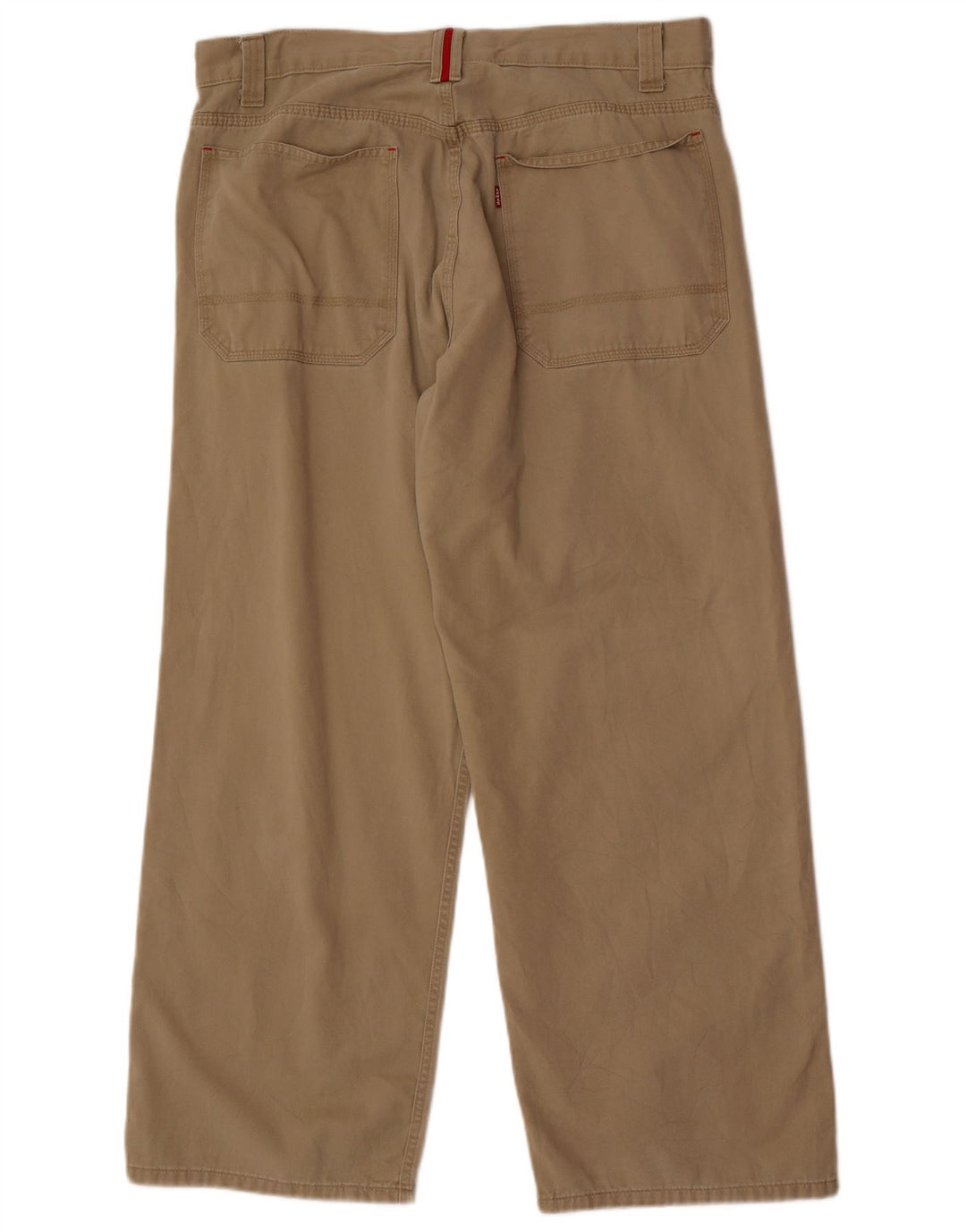 Levi's Mens Loose Fit Trousers W36 L30 Beige Cotton