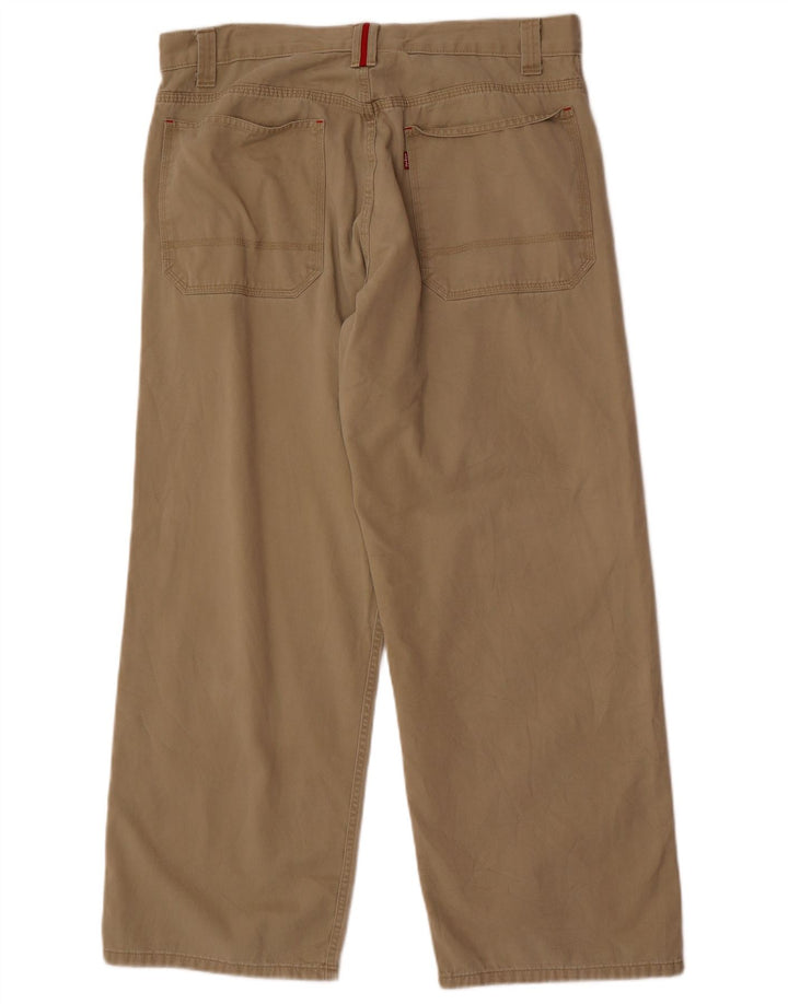 Levi's Mens Loose Fit Trousers W36 L30 Beige Cotton