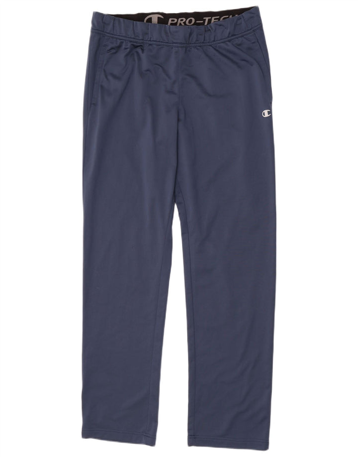 Champion Mens Athletic Fit  Tracksuit Trousers Large Navy Blue Polyester