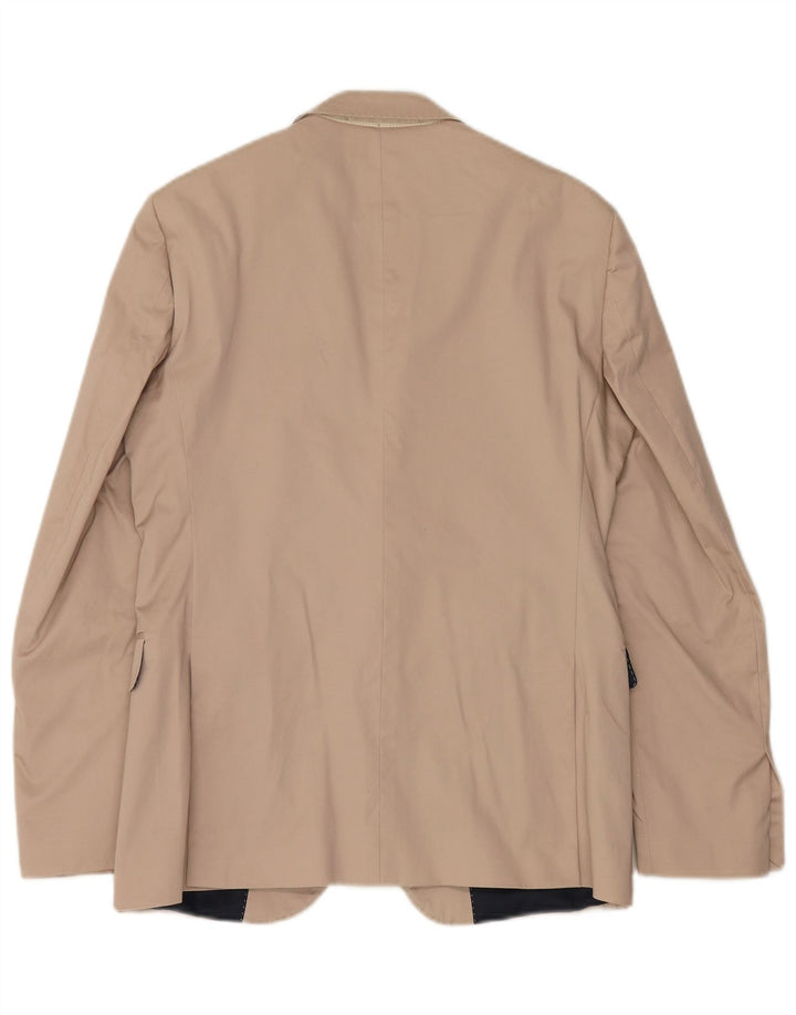 Liu Jo Mens 2 Button Blazer Jacket IT 48 Medium Beige Cotton