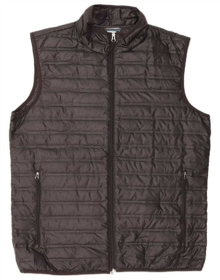 Columbia Mens Padded Gilet UK 40 Large Black Polyester
