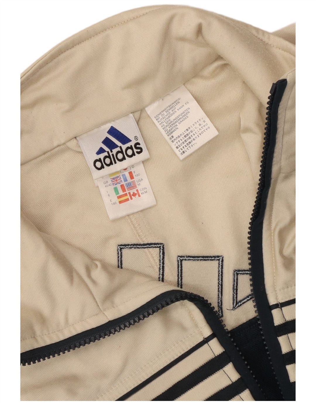 Adidas Mens Graphic Tracksuit Top Jacket UK 40/42 Medium White Colourblock
