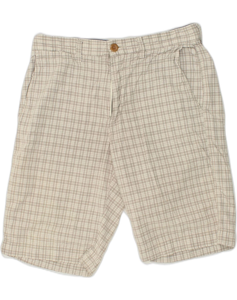 J. CREW Mens Chino Shorts W29 Small Grey Check Cotton | Vintage J. Crew | Thrift | Second-Hand J. Crew | Used Clothing | Messina Hembry 