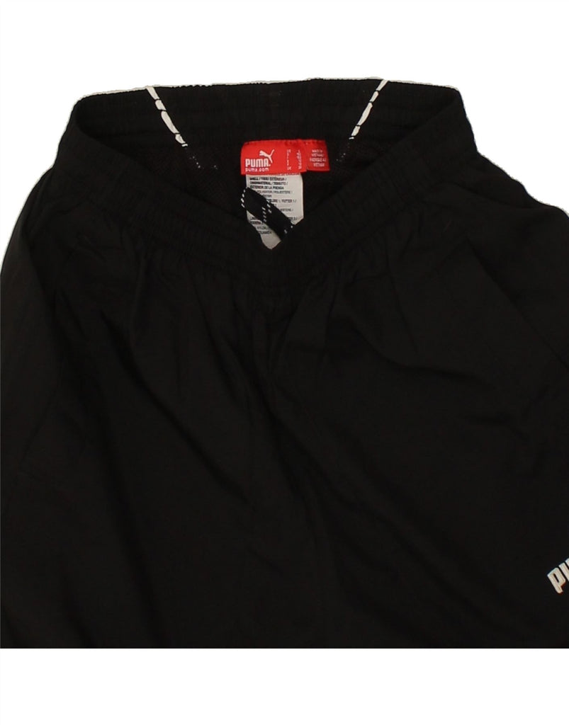 PUMA Boys Tracksuit Trousers 9-10 Years Black Polyester Vintage Puma and Second-Hand Puma from Messina Hembry 