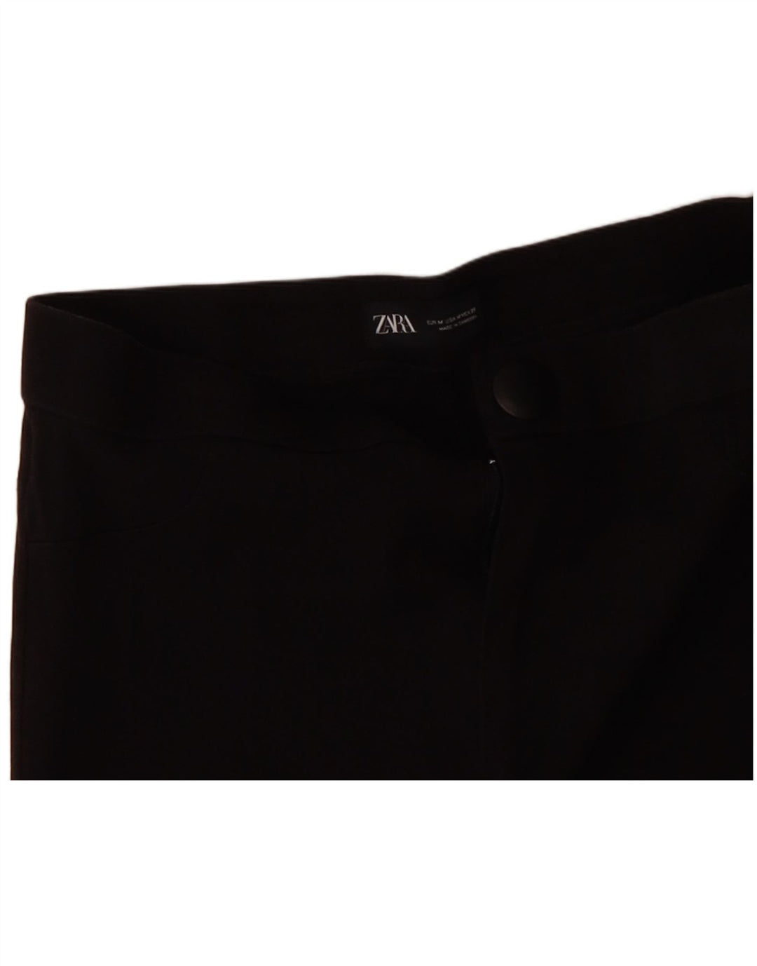 ZARA Womens Bootcut Casual Trousers Medium W28 L25 Black Cotton