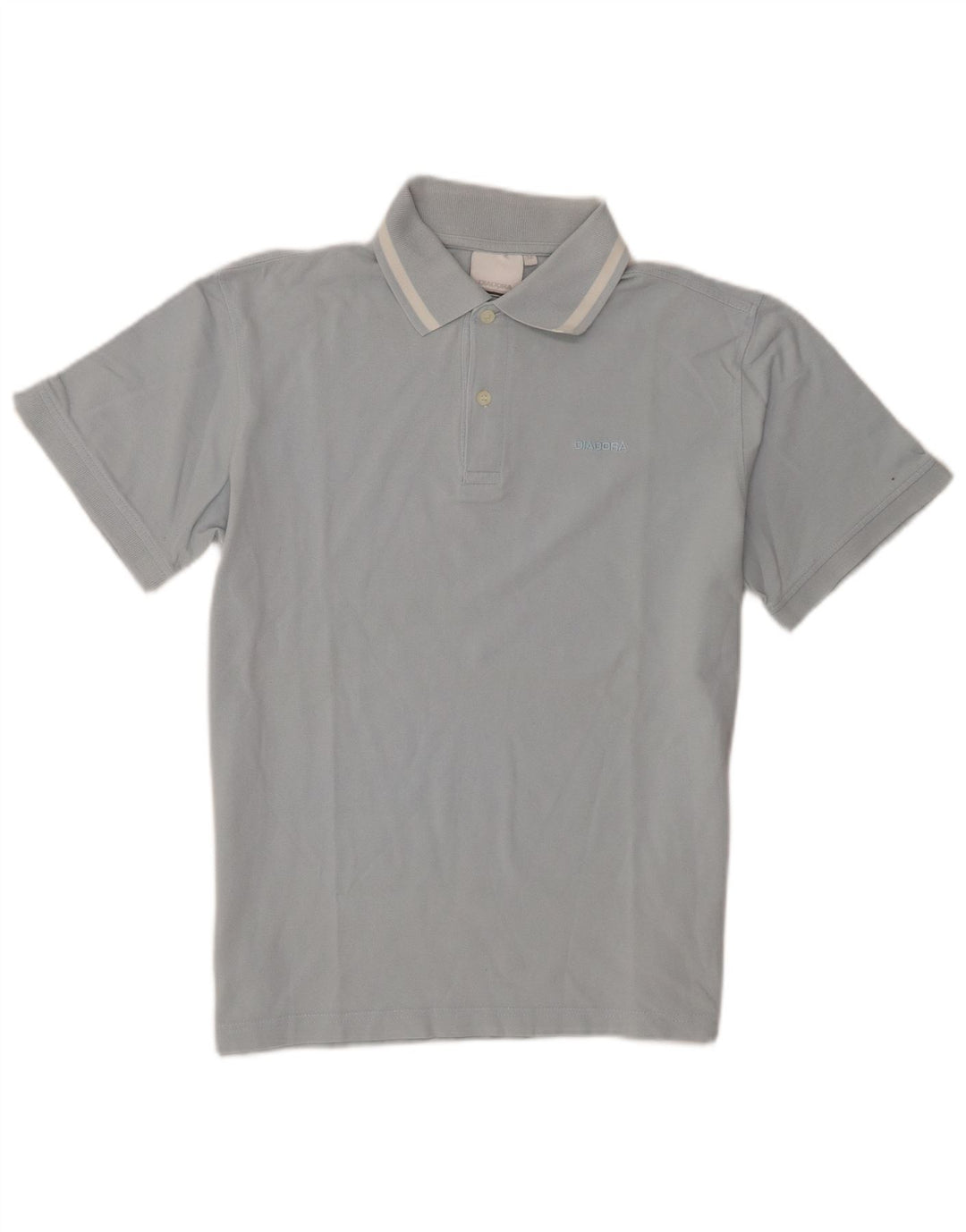 Diadora Mens Short Sleeve Regular Fit Polo Shirt Medium Blue Cotton