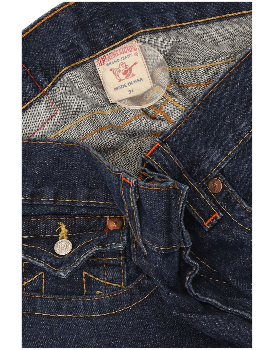 True Religion Womens Bootcut Jeans W31 L32 Blue Cotton