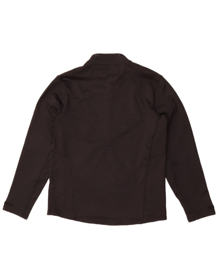 Lyle & Scott Mens Graphic Zip Neck Pullover Tracksuit Top Large Black