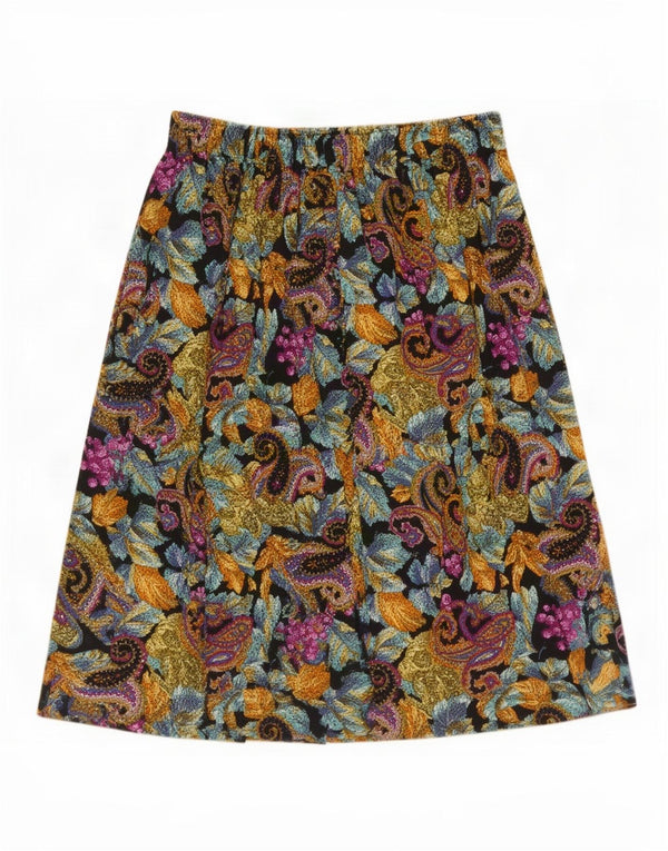 Vintage Womens A-Line Skirt Medium W28 Multicoloured Paisley