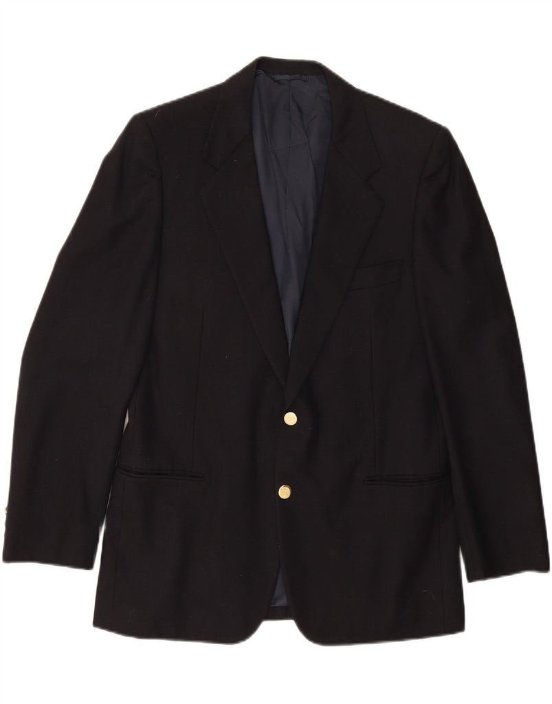 BURBERRYS Mens 2 Button Blazer Jacket IT 48 Medium Navy Blue Wool Vintage Burberrys and Second-Hand Burberrys from Messina Hembry 