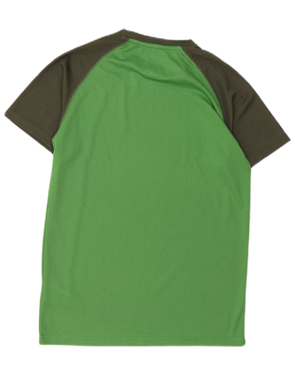 Mountain Warehouse Mens IsoCool T-Shirt Top Small Green Colourblock