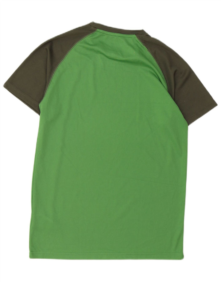 Mountain Warehouse Mens IsoCool T-Shirt Top Small Green Colourblock