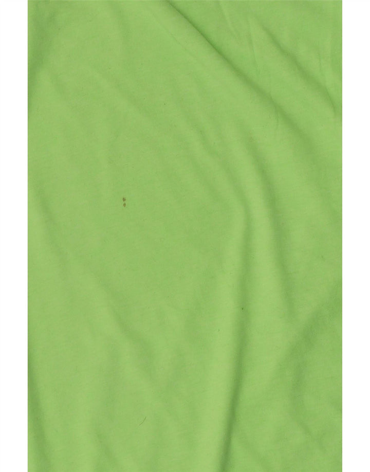 Benetton Womens Graphic T-Shirt Top UK 12 Medium Green