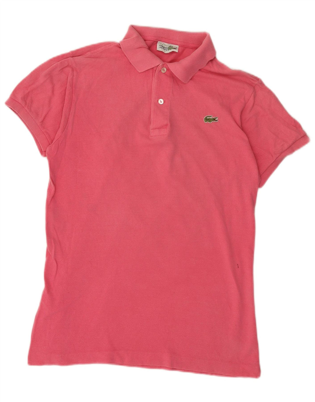Lacoste Mens Polo Shirt Size 3 Small Pink Cotton