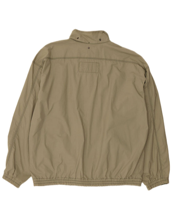 Tenson Mens Bomber Jacket EU 54 2XL Khaki Cotton
