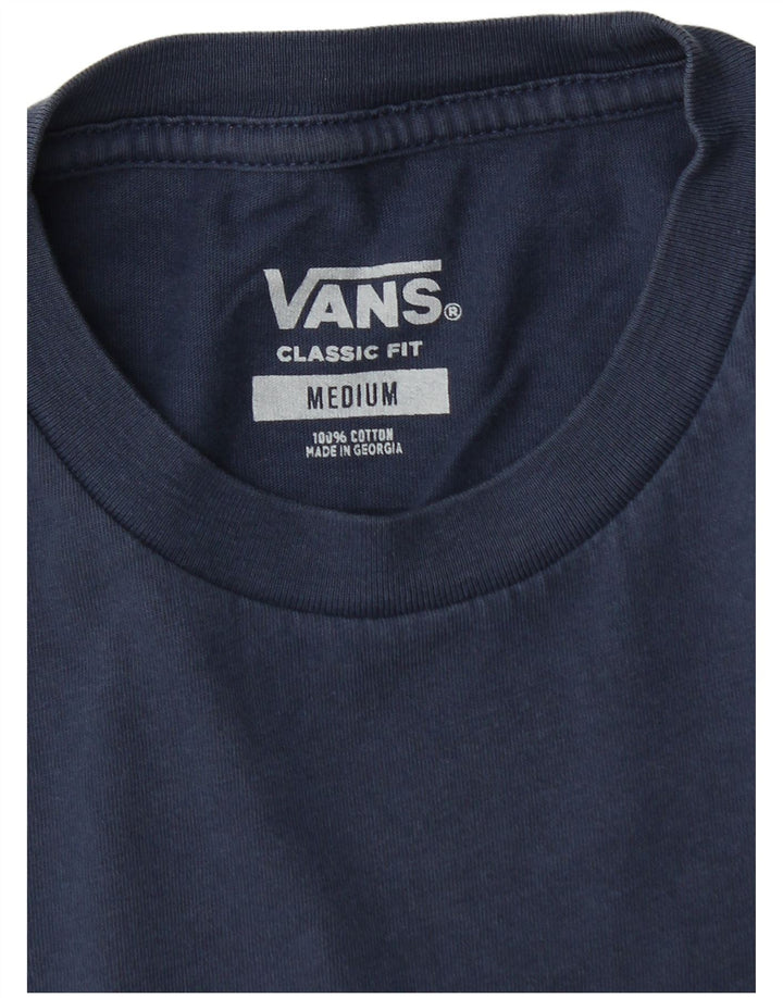 Vans Mens Classic Fit Graphic T-Shirt Top Medium Navy Blue