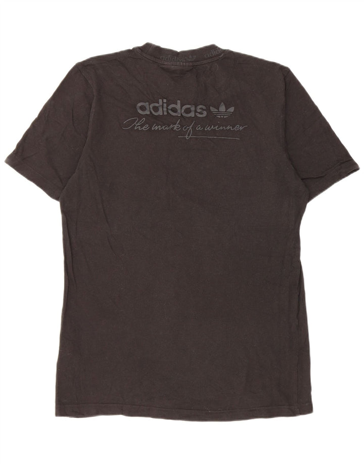 Adidas Mens T-Shirt Top Small Black Cotton