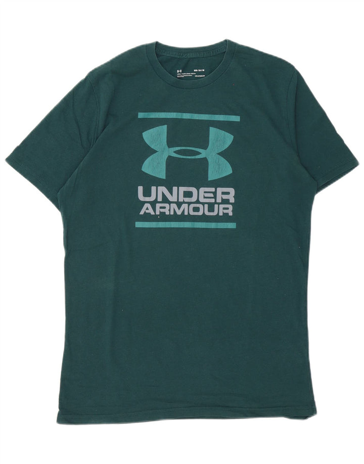 Under Armour Mens Graphic T-Shirt Top Medium Green Cotton