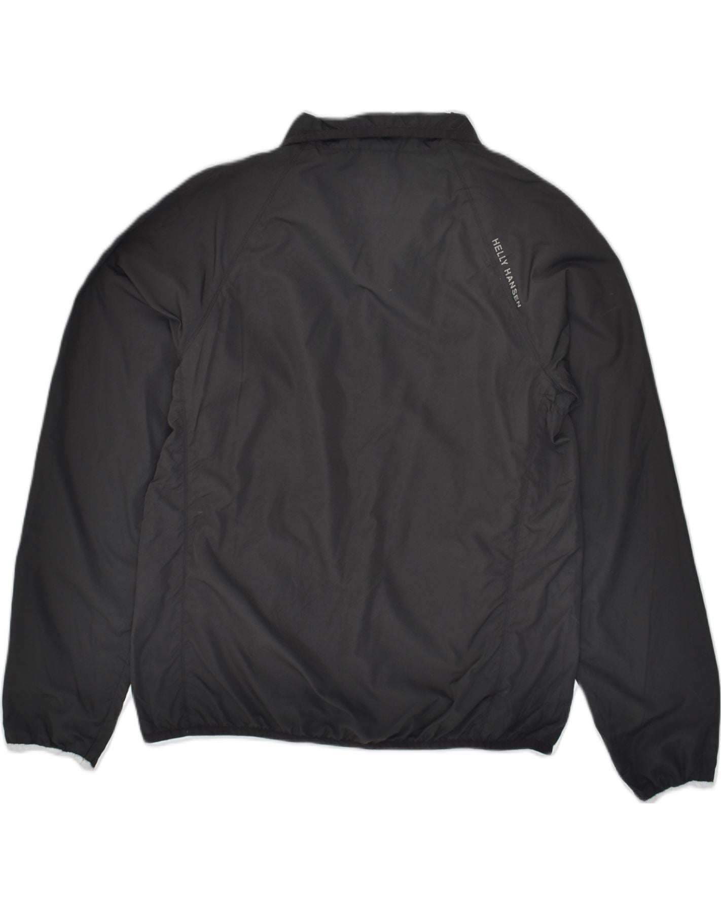 HELLY HANSEN Womens Tracksuit Top Jacket UK 14 Medium Black Polyester, Vintage & Second-Hand Clothing Online