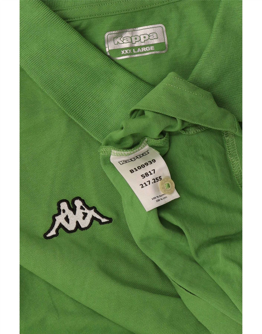 KAPPA Mens Polo Shirt 3XL Green Cotton
