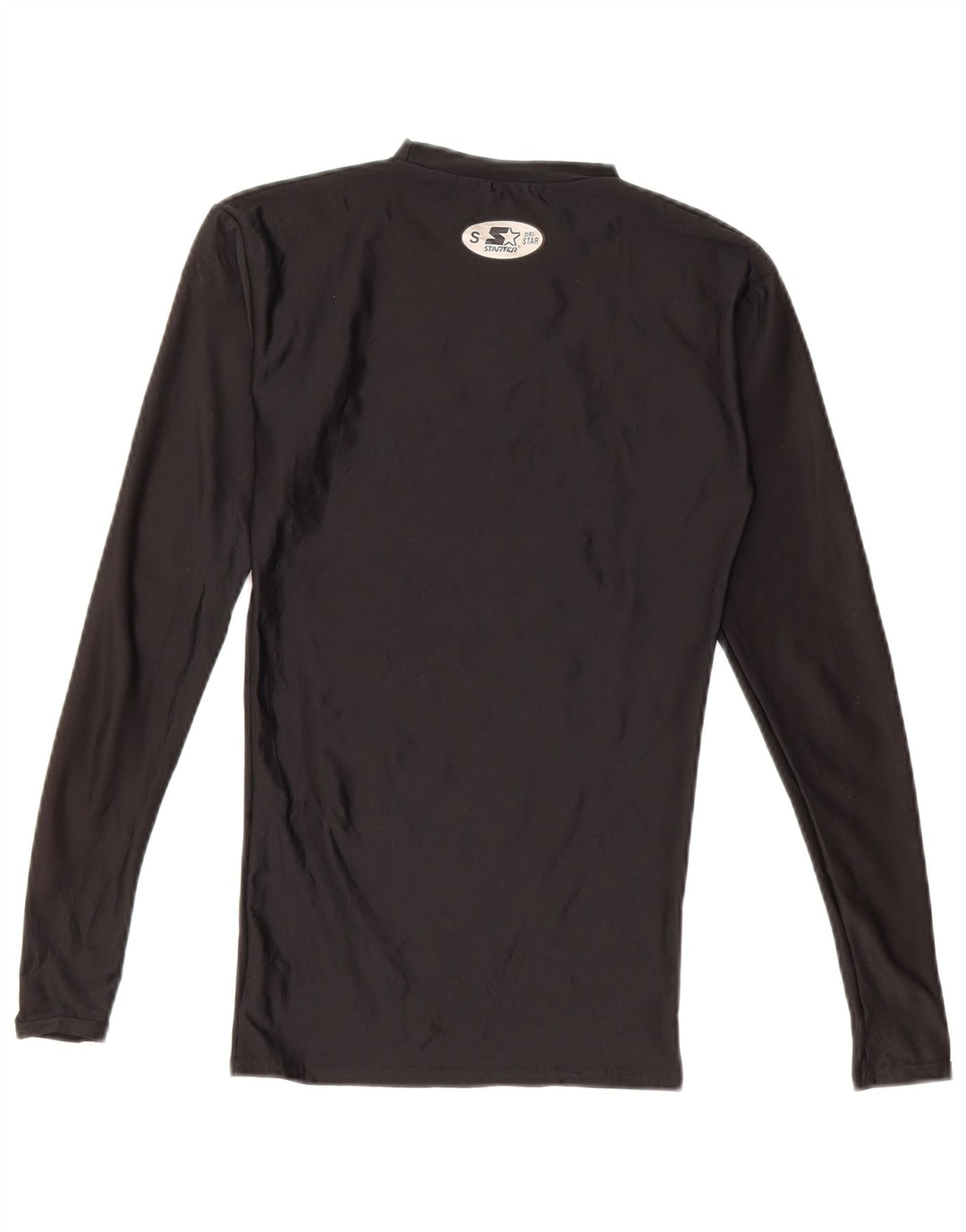 STARTER Womens Top Long Sleeve UK 8 Small Black Polyester