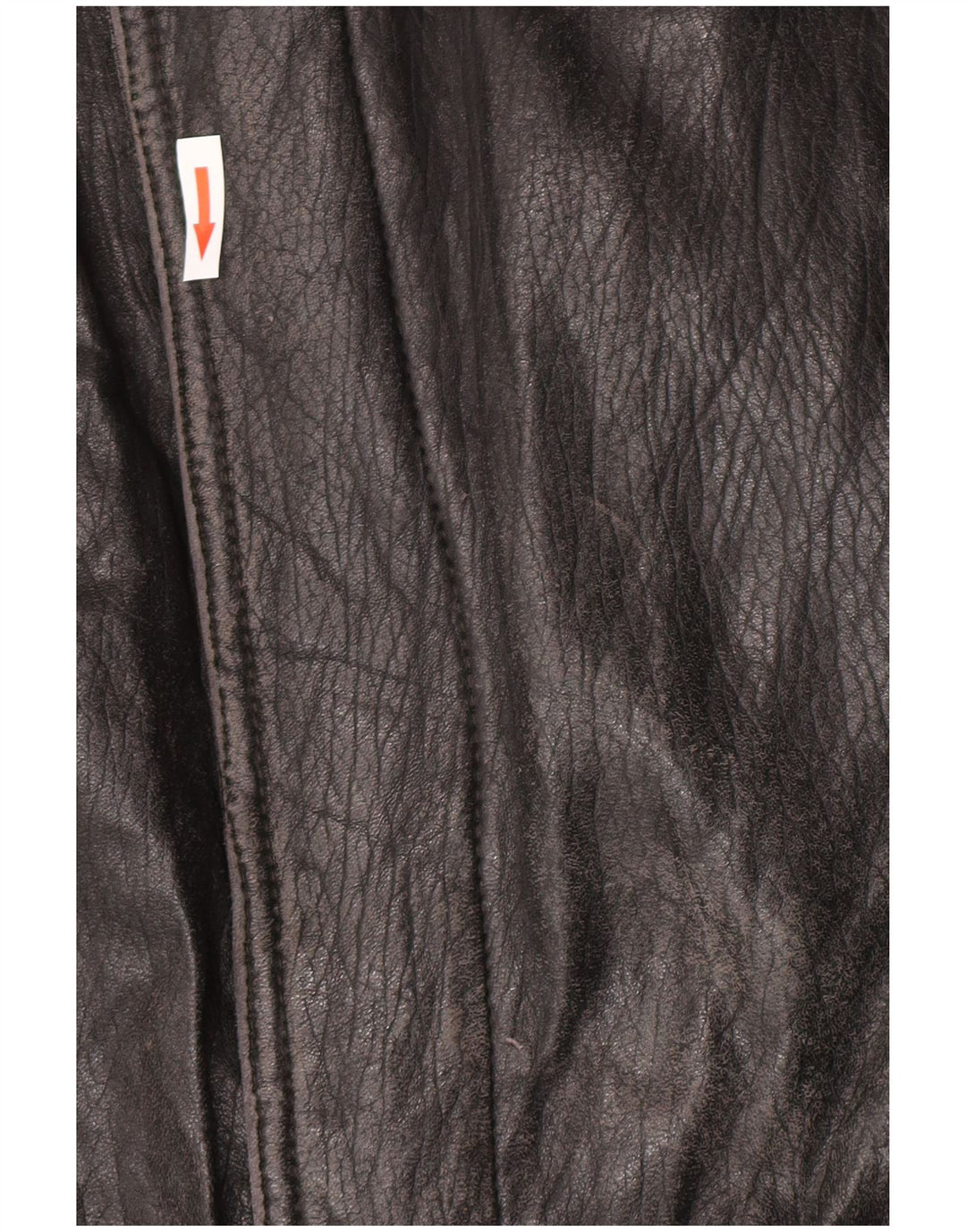 Vintage Womens Leather Jacket IT 52 2XL Black Leather