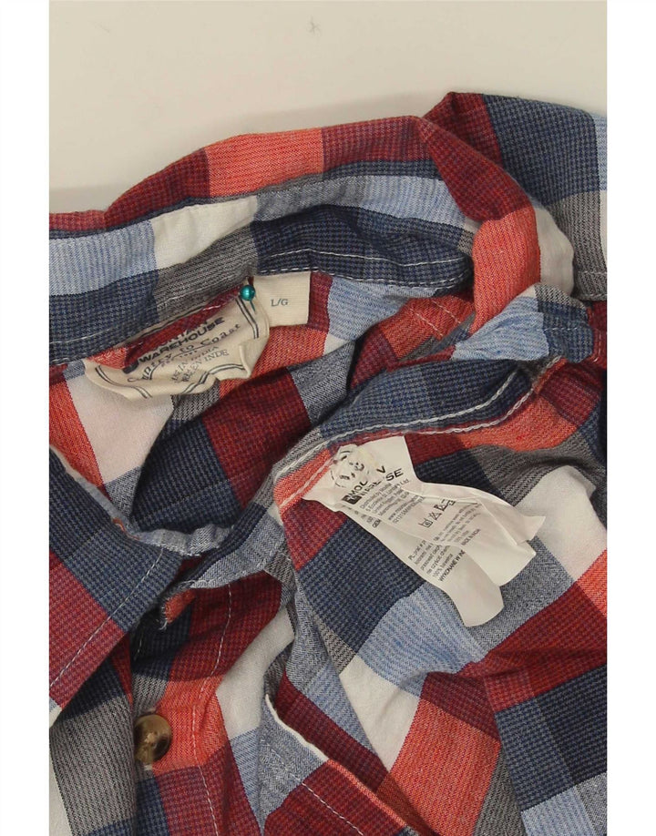 Mountain Warehouse Mens Short Sleeve Shirt Large Multicoloured Check Cotton