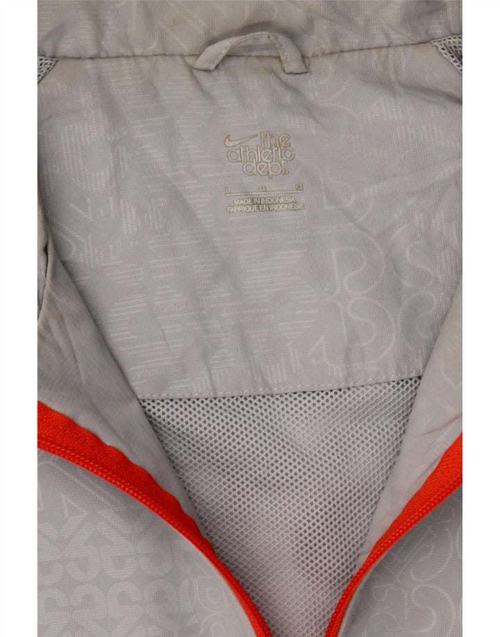 NIKE Mens Graphic Tracksuit Top Jacket Large Grey Polyester Vintage Nike and Second-Hand Nike from Messina Hembry 