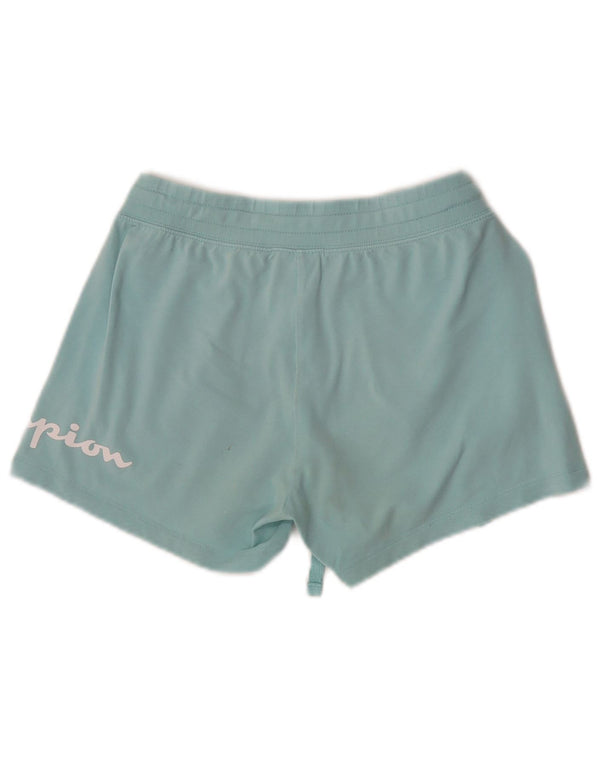 Champion Womens Graphic Sport Shorts UK 4 XS Turquoise