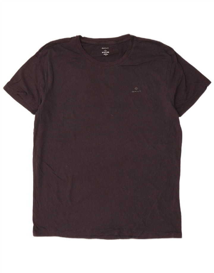 GANT Mens T-Shirt Top Large Black Cotton