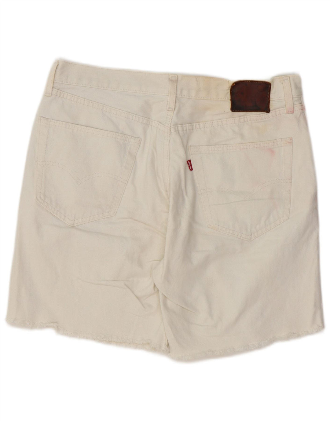 LEVI'S Mens Denim Shorts W36 Large  White Cotton