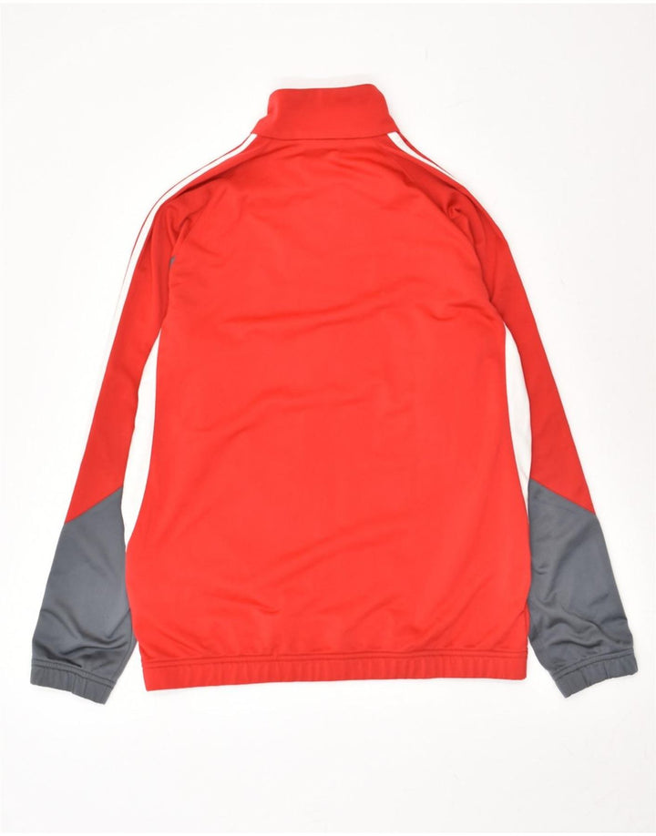 ADIDAS Boys Tracksuit Top Jacket 15-16 Years Red Colourblock Polyester | Vintage Adidas | Thrift | Second-Hand Adidas | Used Clothing | Messina Hembry 