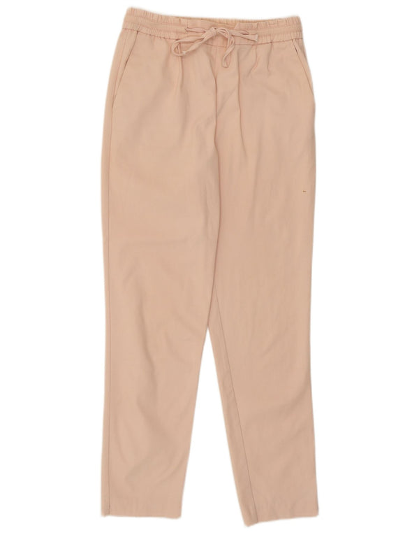 Zara Womens Straight Chino Trousers XS W24 L27 Pink